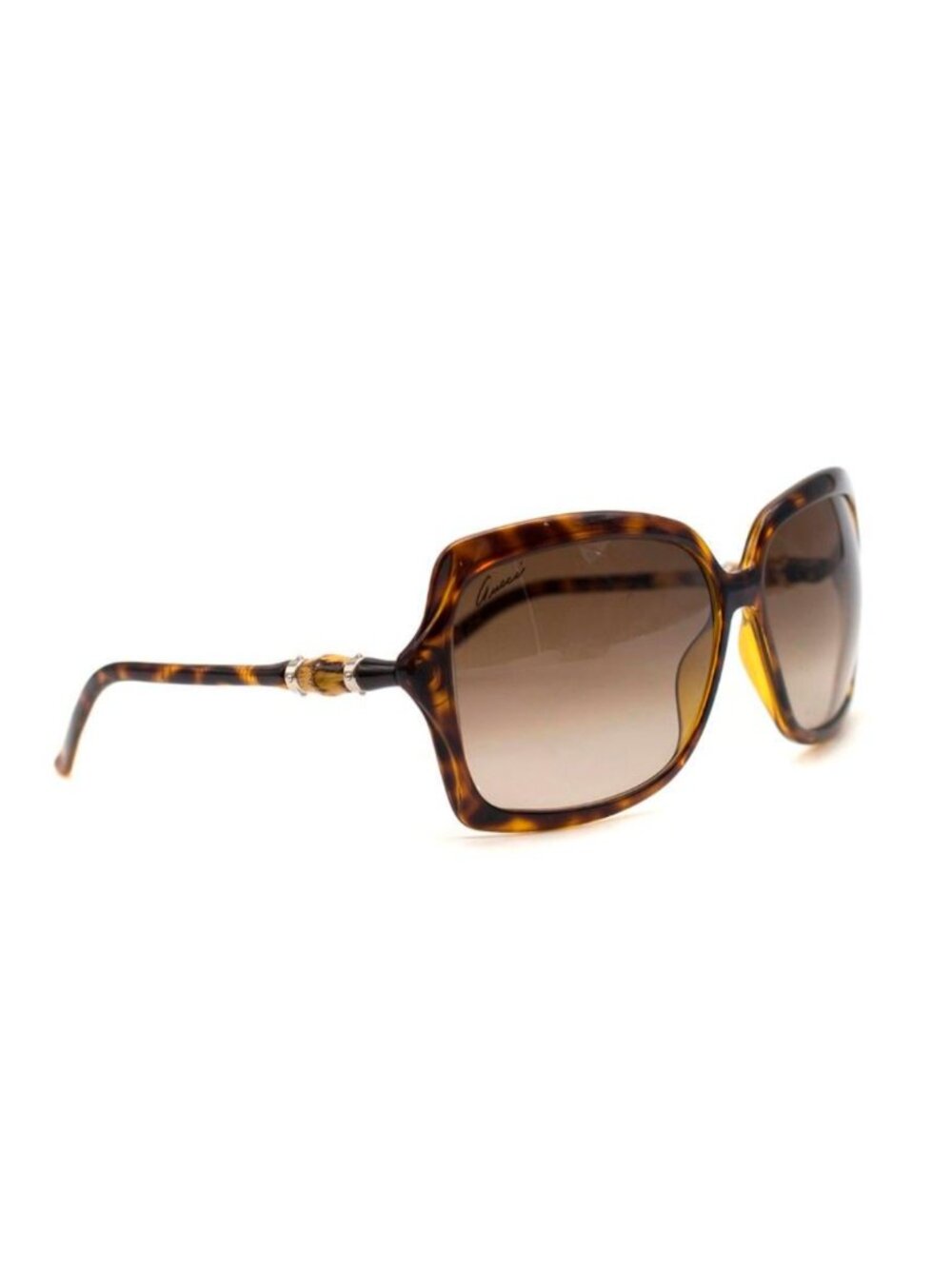 Gucci GG 3131/S Bamboo Square-frame Oversized Tortoiseshell sunglasses